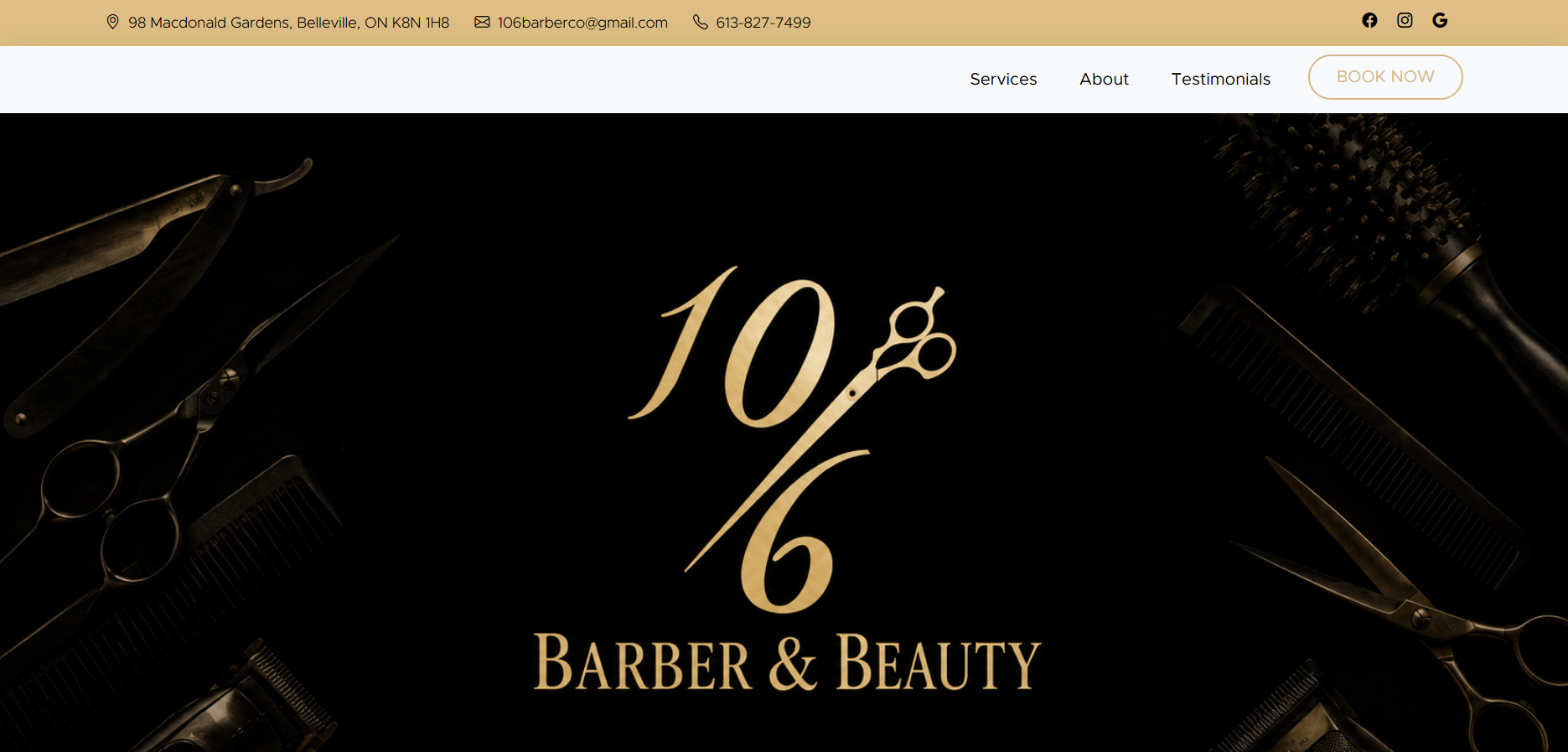 10/6 Barber & Beauty website